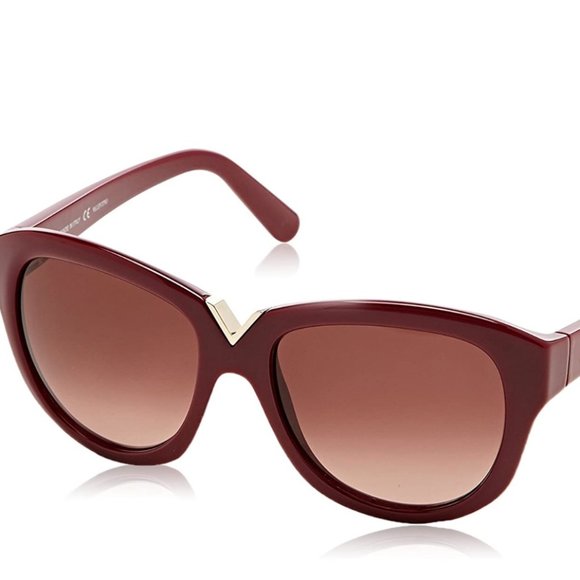 NWOT Valentino Maroon 663S Round Sunglasses - Picture 3 of 7